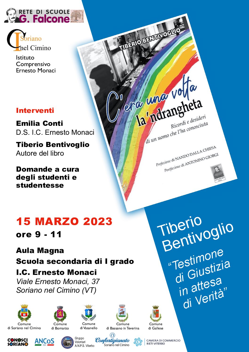 15 marzo 2023: L’Istituto “Ernesto Monaci” incontra Tiberio Bentivoglio